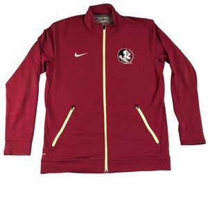Florida‎ State Seminoles Jacket Men Large Red Football Nike Dri-Fit FSU Full Zip